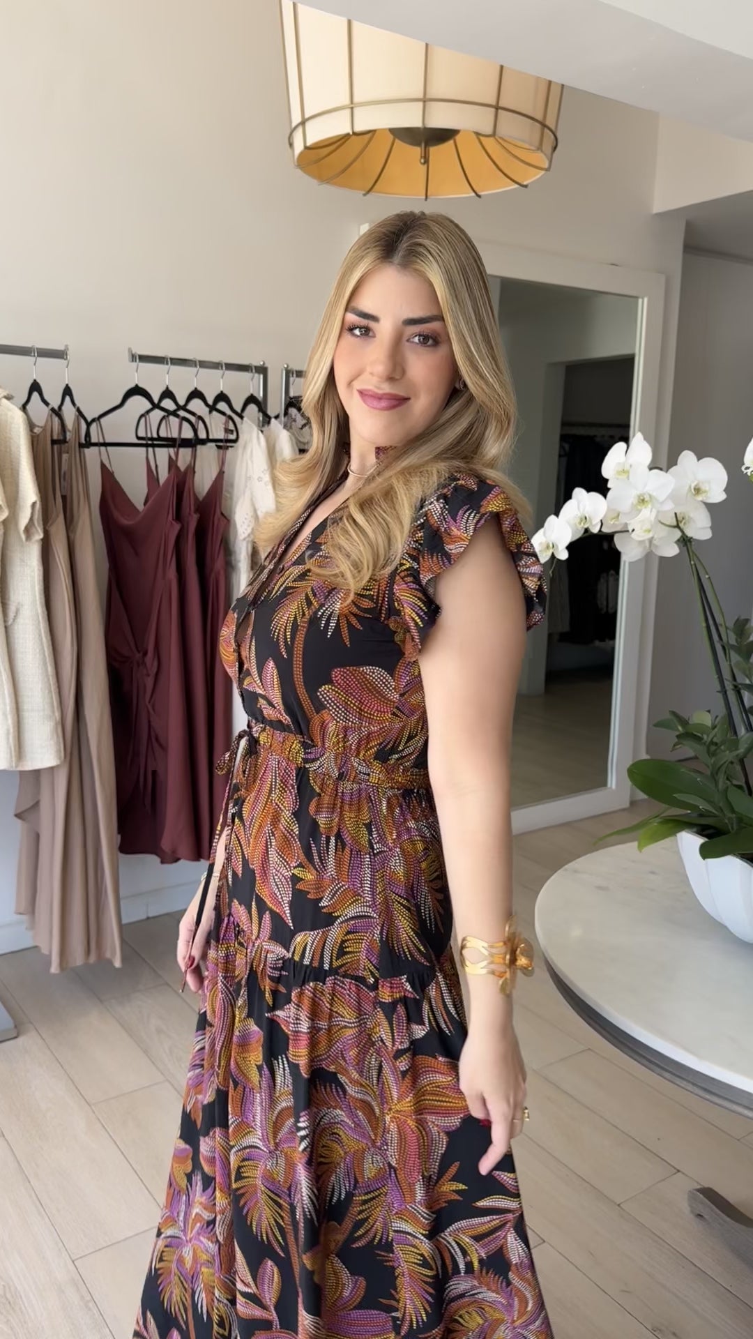 VESTIDO CAMISERO FLORES NEGRO